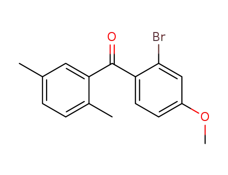 Molecular Structure of 89651-82-1 (Methanone, (2-bromo-4-methoxyphenyl)(2,5-dimethylphenyl)-)