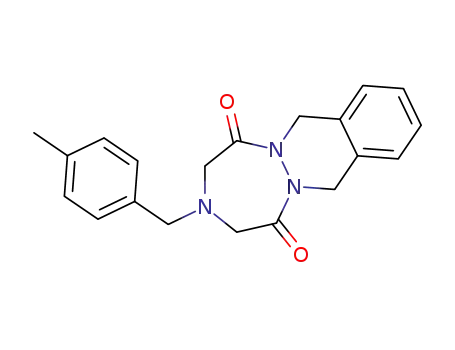 Molecular Structure of 81215-67-0 (3-(4-methylbenzyl)-3,4,7,12-tetrahydro-1H-[1,2,5]triazepino[1,2-b]phthalazine-1,5(2H)-dione)