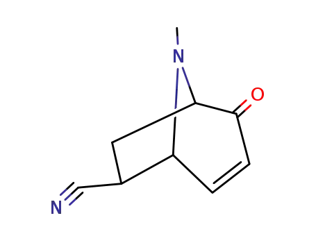 8-Azabicyclo[3.2.1]oct-3-ene-6-carbonitrile,8-methyl-2-oxo-(9CI)