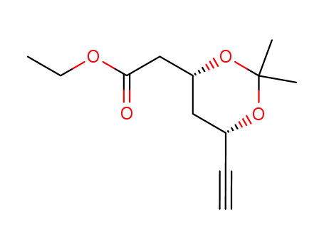 Molecular Structure of 154703-69-2 (ethyl (3R,5S)-3,5-isopropylidenedioxy-6-heptynoate)