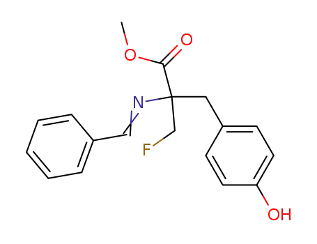 Molecular Structure of 153711-34-3 (methyl-α-fluoromethyl-N-benzylidene-p-tyrosinate)