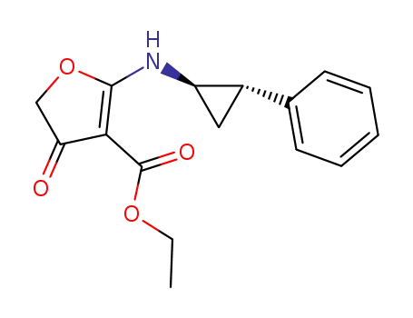 3-Furancarboxylic acid,
4,5-dihydro-4-oxo-2-[(2-phenylcyclopropyl)amino]-, ethyl ester, trans-