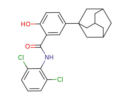 Molecular Structure of 126164-65-6 (N-(2,6-dichlorophenyl)-2-hydroxy-5-(tricyclo[3.3.1.1~3,7~]dec-1-yl)benzamide)