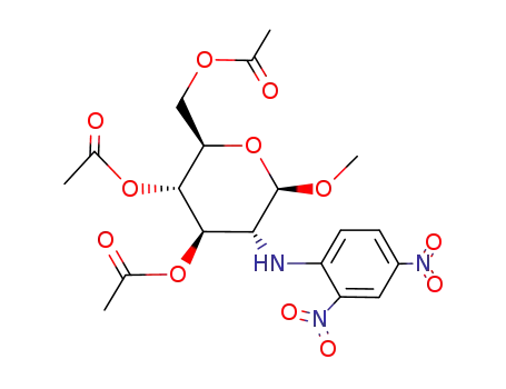 methyl-[tri-<i>O</i>-acetyl-2-(2,4-dinitro-anilino)-2-deoxy-β-D-glucopyranoside]