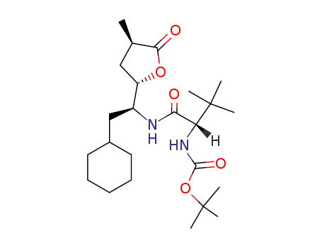 {(S)-1-[(S)-2-Cyclohexyl-1-((2S,4R)-4-methyl-5-oxo-tetrahydro-furan-2-yl)-ethylcarbamoyl]-2,2-dimethyl-propyl}-carbamic acid tert-butyl ester