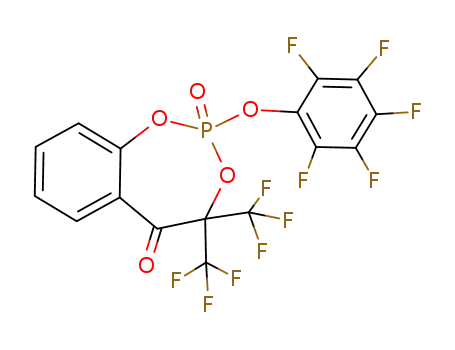 1,3,2-Benzodioxaphosphepin-5(4H)-one,
2-(pentafluorophenoxy)-4,4-bis(trifluoromethyl)-, 2-oxide
