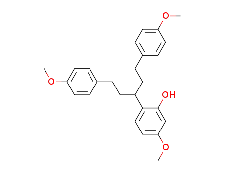 Molecular Structure of 63524-21-0 (Phenol,
5-methoxy-2-[3-(4-methoxyphenyl)-1-[2-(4-methoxyphenyl)ethyl]propyl]-)