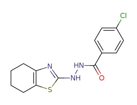 Molecular Structure of 76700-02-2 (2-(p-Chloro-benzoyl)-hydrazino-4,5,6,7-tetrahydrobenzothiazole)