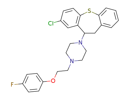 2-chloro-11-<4-(2-<4-fluorophenoxy>ethyl)piperazino>-10,11-dihydrodibenzo<b,f>thiepin