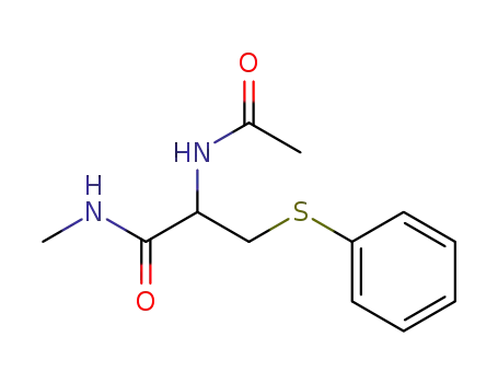 Molecular Structure of 89024-26-0 (Propanamide, 2-(acetylamino)-N-methyl-3-(phenylthio)-)