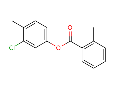 Molecular Structure of 940109-72-8 (2-Methyl-benzoic acid 3-chloro-4-methyl-phenyl ester)