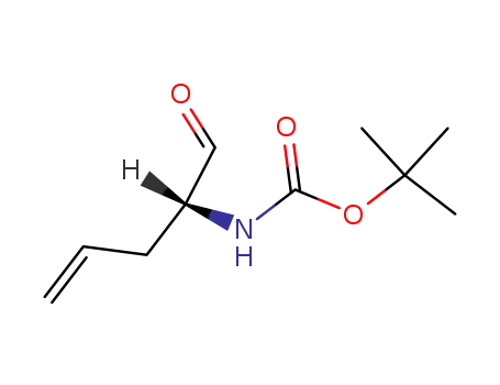 Molecular Structure of 179078-19-4 (Carbamic acid, [(1R)-1-formyl-3-butenyl]-, 1,1-dimethylethyl ester (9CI))