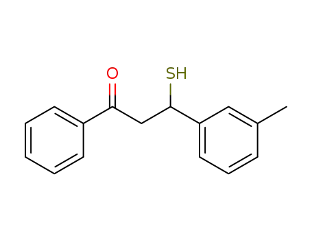 Molecular Structure of 130907-14-1 (β-Mercapto-β-(m-tolyl)-propiophenon)