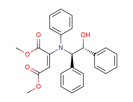 Molecular Structure of 84327-67-3 ((E)-2-[((1R,2R)-2-Hydroxy-1,2-diphenyl-ethyl)-phenyl-amino]-but-2-enedioic acid dimethyl ester)