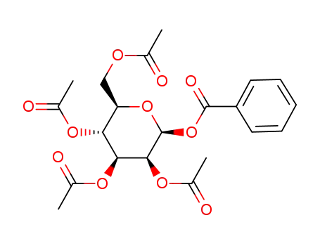 Benzoic acid (2S,3S,4S,5R,6R)-3,4,5-triacetoxy-6-acetoxymethyl-tetrahydro-pyran-2-yl ester