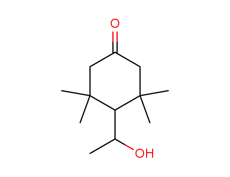 Molecular Structure of 62094-88-6 (Cyclohexanone, 4-(1-hydroxyethyl)-3,3,5,5-tetramethyl-)