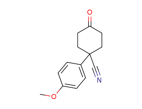 Molecular Structure of 5309-14-8 (4-CYANO-4-(4-METHOXYPHENYL)CYCLOHEXANONE)