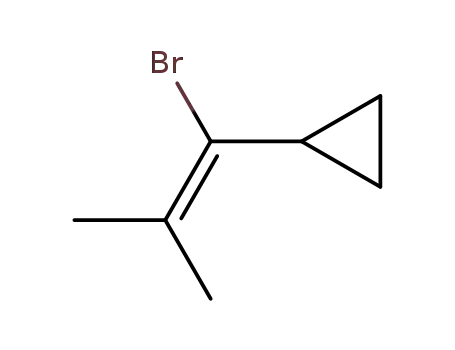 Molecular Structure of 93248-32-9 (Cyclopropane, (1-bromo-2-methyl-1-propenyl)-)