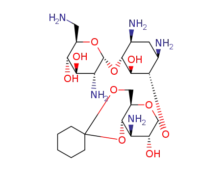 Molecular Structure of 64879-71-6 (4'',6''-O-cyclohexylidenekanamycin B)