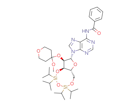 N<sup>6</sup>-benzoyl-2'-O-(tetrahydro-4-methoxy-2H-pyran-4-yl)-3',5'-O-(1,1,3,3-tetraisopropyldisiloxane-1,3-diyl)adenosine