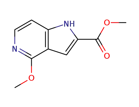 Molecular Structure of 871583-16-3 (METHYL 4-METHOXY-5-AZAINDOLE-2-CARBOXYLATE)