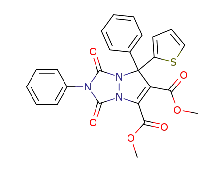 1,3-Dioxo-2,7-diphenyl-7-thiophen-2-yl-2,3-dihydro-1H,7H-pyrazolo[1,2-a][1,2,4]triazole-5,6-dicarboxylic acid dimethyl ester