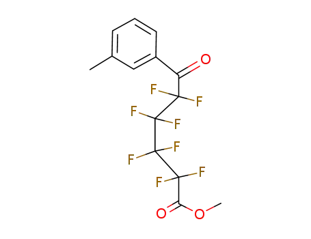 Molecular Structure of 79865-31-9 (2,2,3,3,4,4,5,5-Octafluoro-6-oxo-6-m-tolyl-hexanoic acid methyl ester)