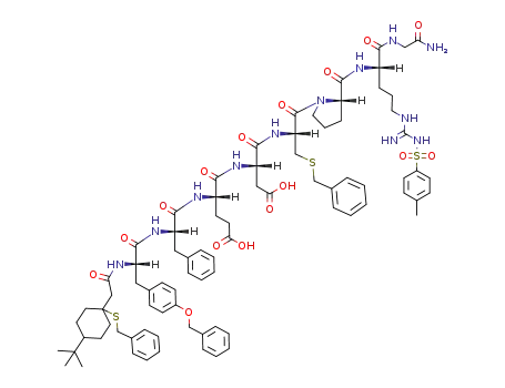 C<sub>83</sub>H<sub>104</sub>N<sub>12</sub>O<sub>16</sub>S<sub>3</sub>