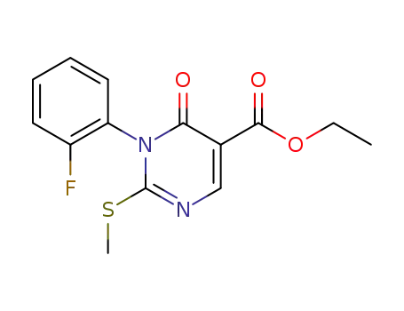 ethyl 1-(2-fluorophenyl)-2-(methylsulfanyl)-6-oxo-1,6-dihydropyrimidine-5-carboxylate