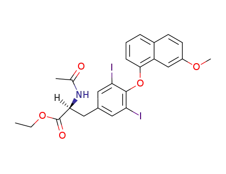 Molecular Structure of 35153-04-9 (N-Acetyl-3,5-diiod-L-tyrosinaethylester-7'-methoxy-1'-naphthylaether)