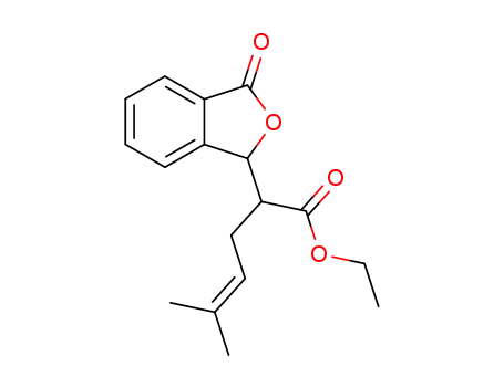 Molecular Structure of 133591-23-8 (5-Methyl-2-(3-oxo-1,3-dihydro-isobenzofuran-1-yl)-hex-4-enoic acid ethyl ester)
