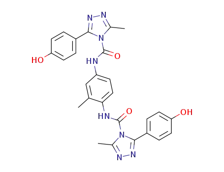 Molecular Structure of 75093-80-0 (<(methyl-p-phenylene)bis(iminocarbonyl)>bis<(p-hydroxyphenyl)-5-methyl-1,2,4-triazole>)