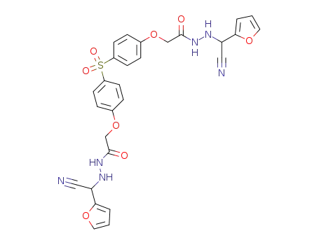 p,p'-bis(α-cyano(2-furyl)methylhydrazinocarbonylmethoxy)diphenyl sulphone