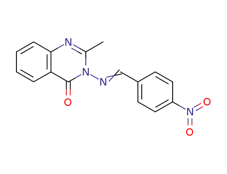 Molecular Structure of 41332-43-8 (4(3H)-Quinazolinone, 2-methyl-3-[[(4-nitrophenyl)methylene]amino]-)