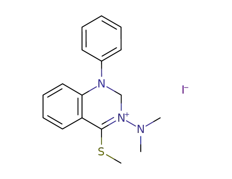 Quinazolinium, 3-(dimethylamino)-1,2-dihydro-4-(methylthio)-1-phenyl-,
iodide