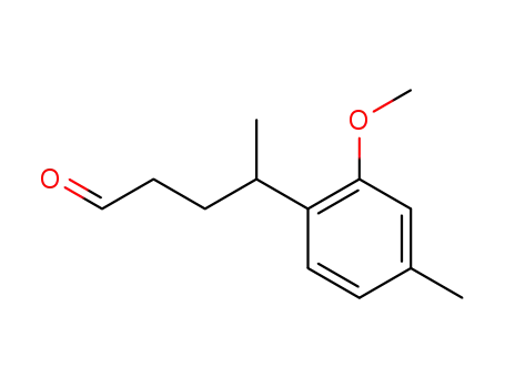 Molecular Structure of 63646-90-2 (2-Methoxy-γ,4-dimethylbenzenebutanal)