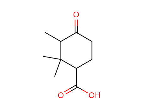 Molecular Structure of 15210-83-0 (2,2,3-trimethyl-4-oxo-cyclohexanecarboxylic acid)