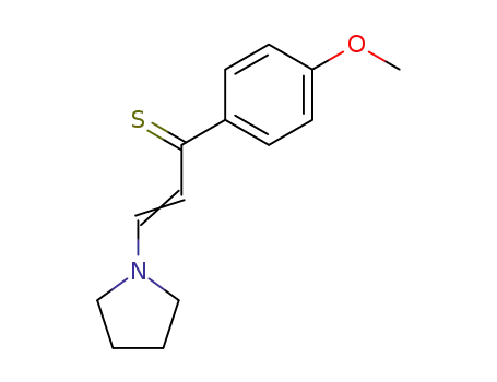 Molecular Structure of 7632-86-2 (2-Propene-1-thione, 1-(4-methoxyphenyl)-3-(1-pyrrolidinyl)-)