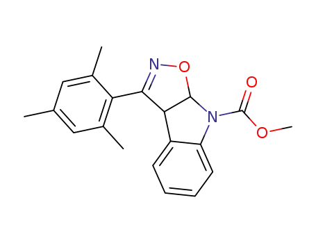 8H-Isoxazolo[5,4-b]indole-8-carboxylic acid,
3a,8a-dihydro-3-(2,4,6-trimethylphenyl)-, methyl ester