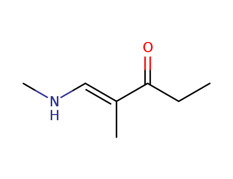 Molecular Structure of 59951-58-5 (1-Penten-3-one, 2-methyl-1-(methylamino)-, (E)-)