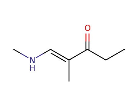 Molecular Structure of 59951-58-5 (1-Penten-3-one, 2-methyl-1-(methylamino)-, (E)-)