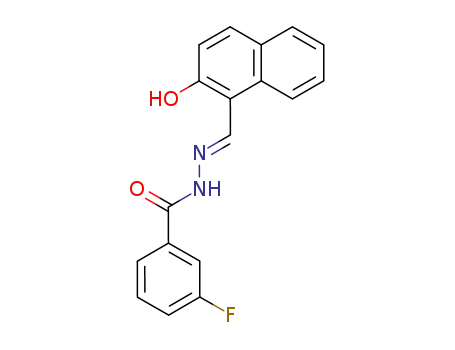 Molecular Structure of 116324-98-2 (2-hydroxy-1-naphthylaldehyde 3-fluorobenzoylhydrazone)