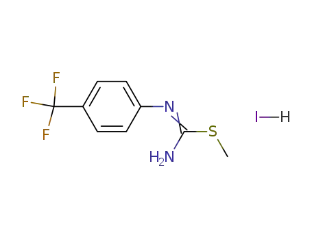 Molecular Structure of 119125-43-8 (2-Methyl-1-(4-trifluoromethyl-phenyl)-isothiourea; hydriodide)