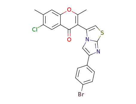 4H-1-Benzopyran-4-one, 3-(6-(4-bromophenyl)imidazo(2,1-b)thiazol-3-yl)-6-chloro-2,7-dimethyl-