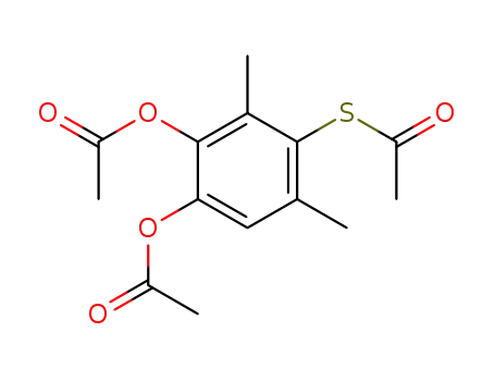 Molecular Structure of 108953-74-8 (4,5-Diacetoxy-2-acetylmercapto-1,3-dimethyl-benzol)