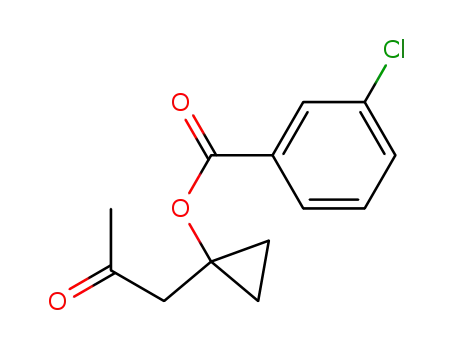 Molecular Structure of 89229-69-6 (Benzoic acid, 3-chloro-, 1-(2-oxopropyl)cyclopropyl ester)