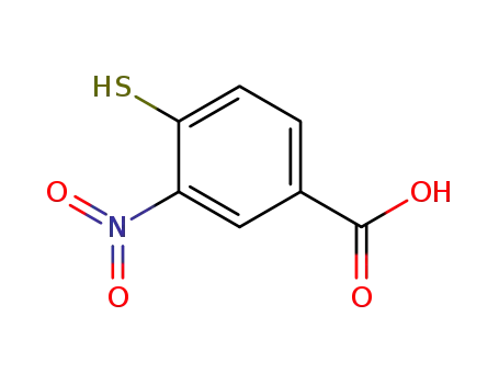 Molecular Structure of 58123-76-5 (Benzoic acid, 4-mercapto-3-nitro-)