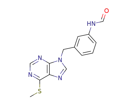 6-methylthio-9-(3-formamidobenzyl)-9H-purine