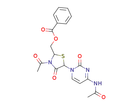 2-benzoyloxymethyl-3-acetyl-5-(N<sup>4</sup>-acetylcytosin-1-yl)-1,3-thiazolidin-4-one