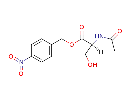 Molecular Structure of 119144-08-0 ((S)-2-Acetylamino-3-hydroxy-propionic acid 4-nitro-benzyl ester)
